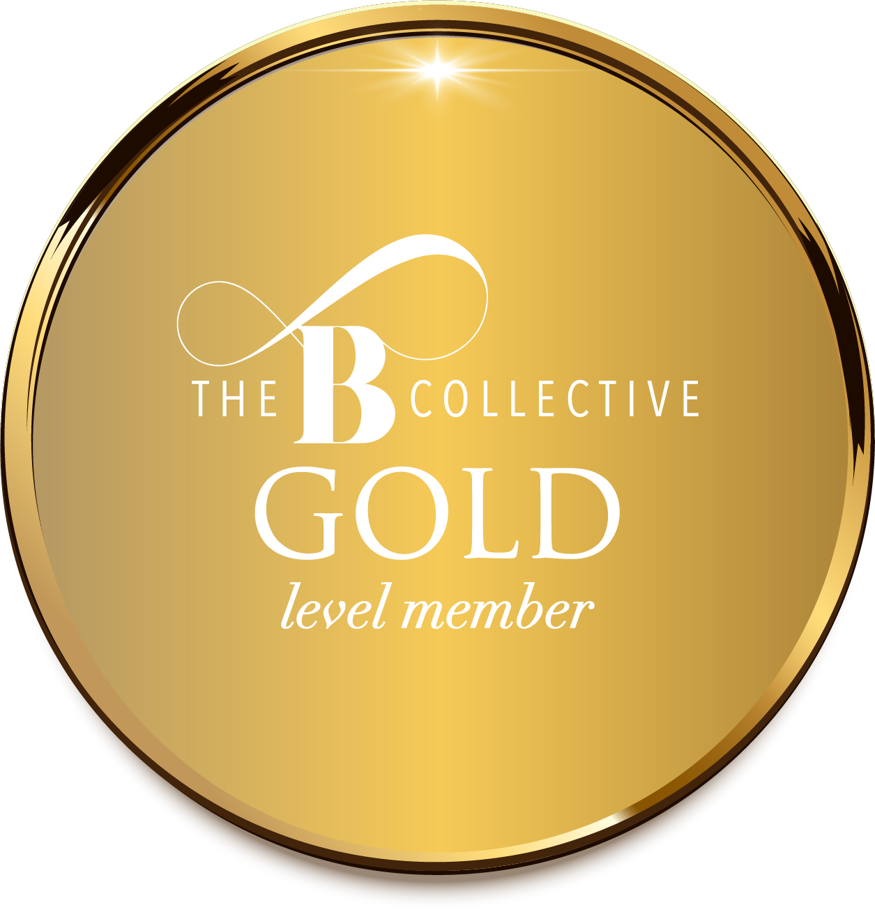The B Collective logo on the home page of luxury wedding photographers in Florida.