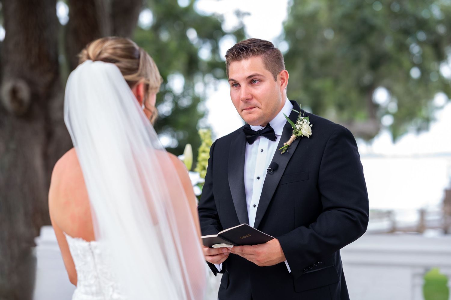 Bride's beaded gown detail captured by wedding photographers in Florida
