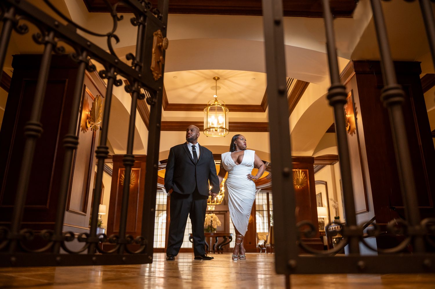 White dress bridal-inspired portraits at The Crane Club Tesoro