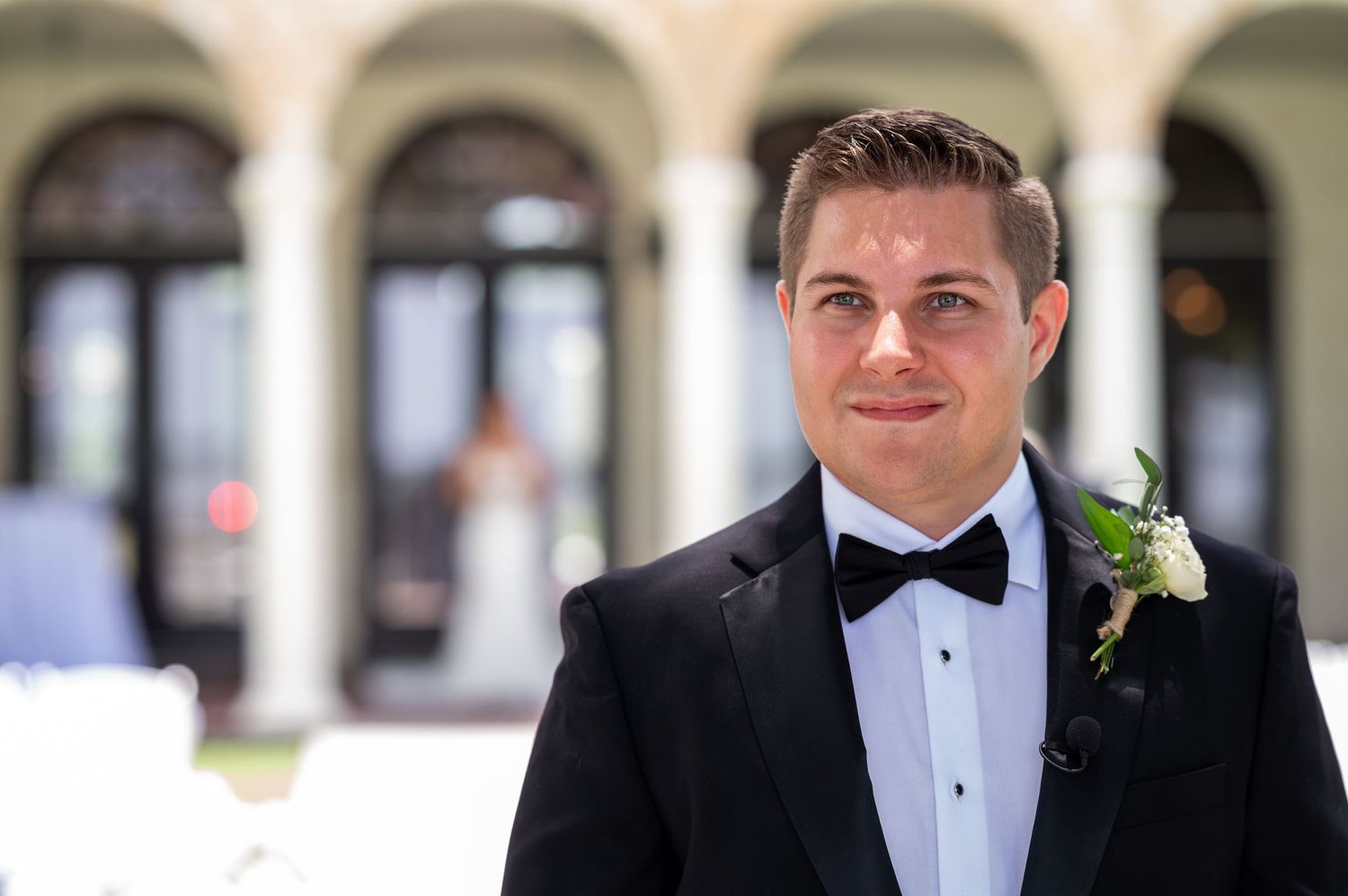 Luxury wedding portrait of Brianna in designer gown at Bella Cosa estate