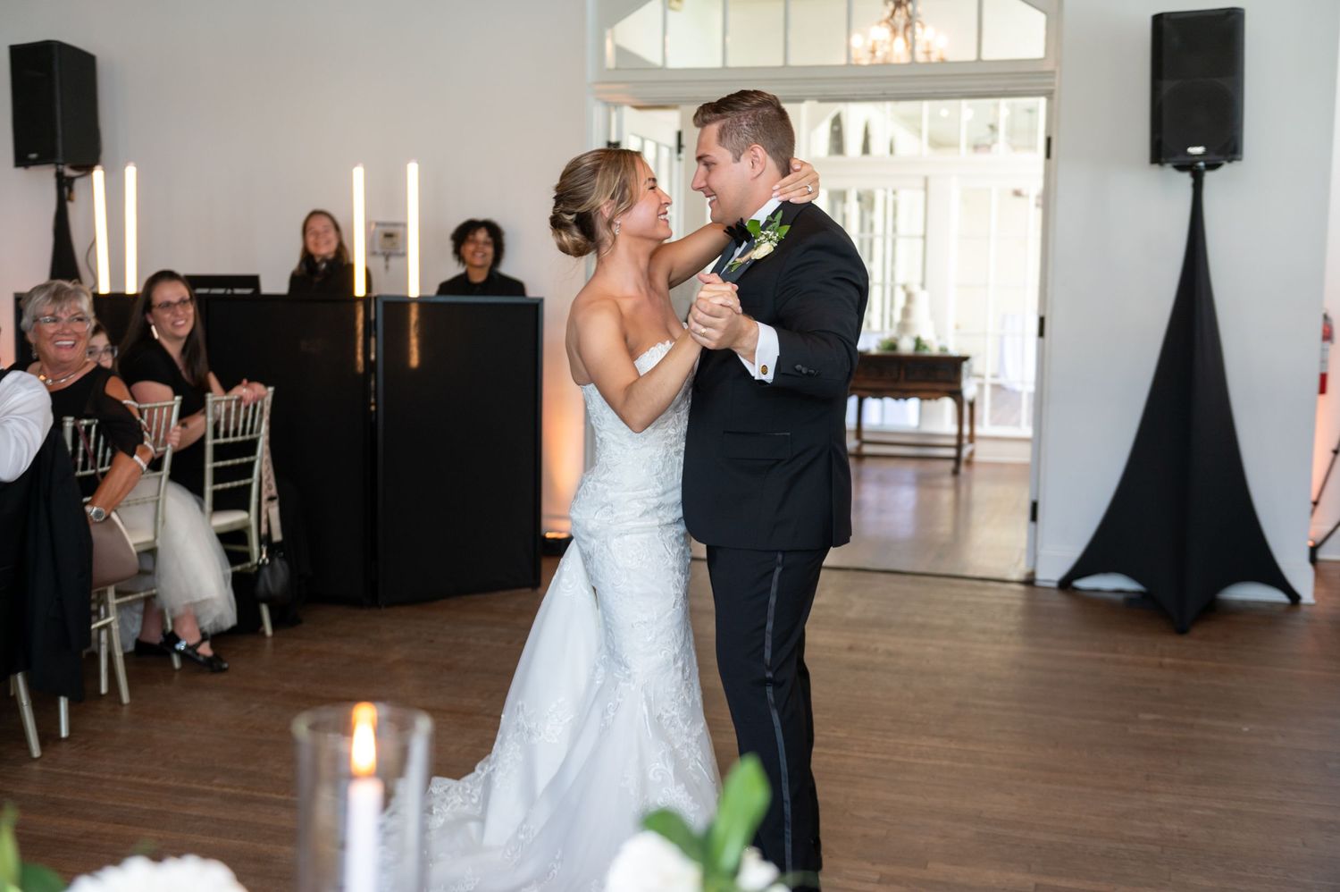 Elegant tablescape details from luxury South Florida wedding reception