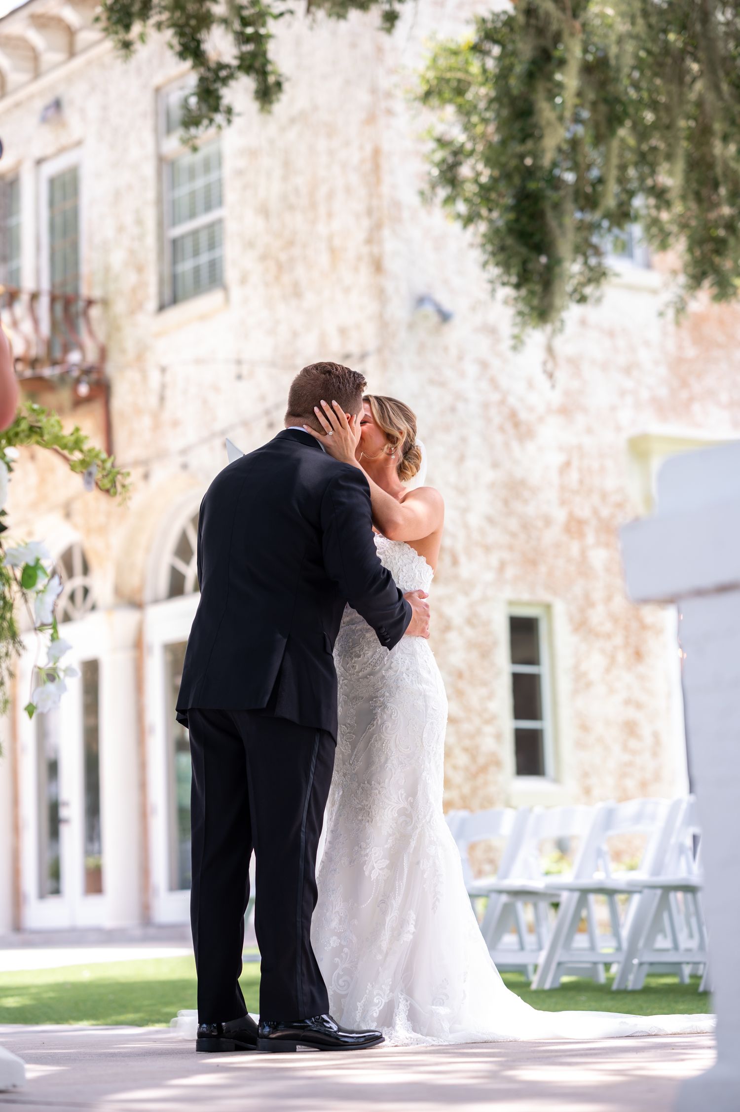 Sunset couple's portrait for a Florida destination wedding album