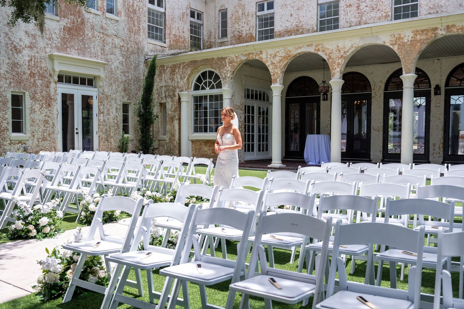Wedding photographers in Florida capture couple under Spanish moss oak
