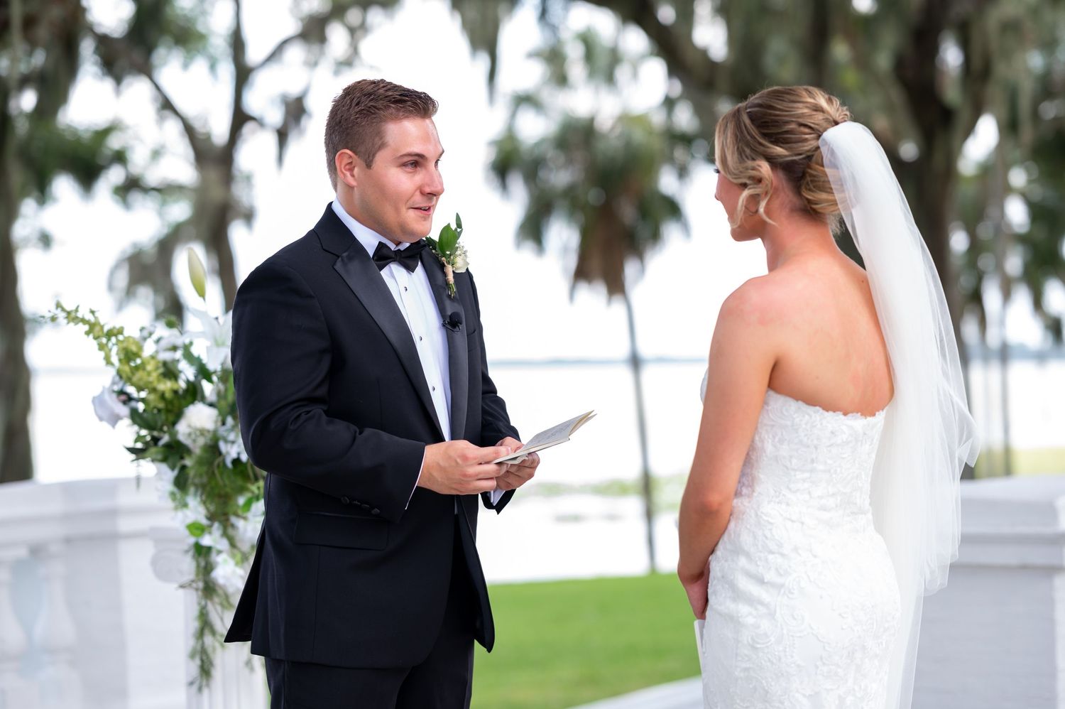 Candid toast moment by Florida destination wedding photographers