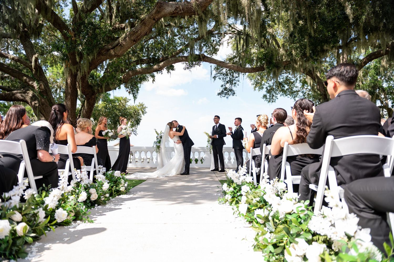 Florida destination wedding photographers capture sparkler exit moment