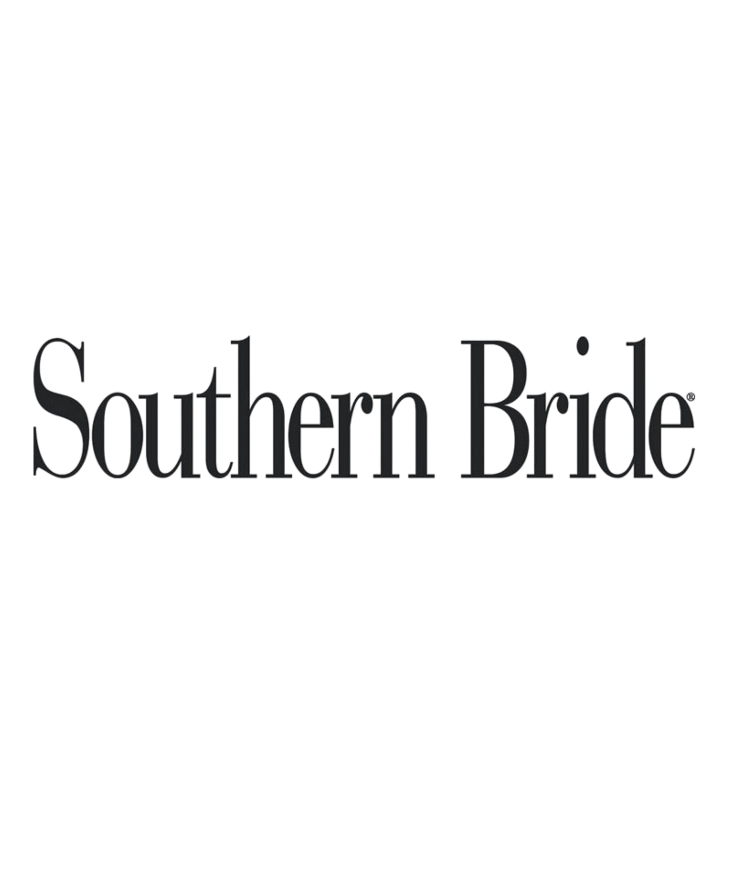 A dark Southern Bride magazine logo appears in black text against a monochromatic background.