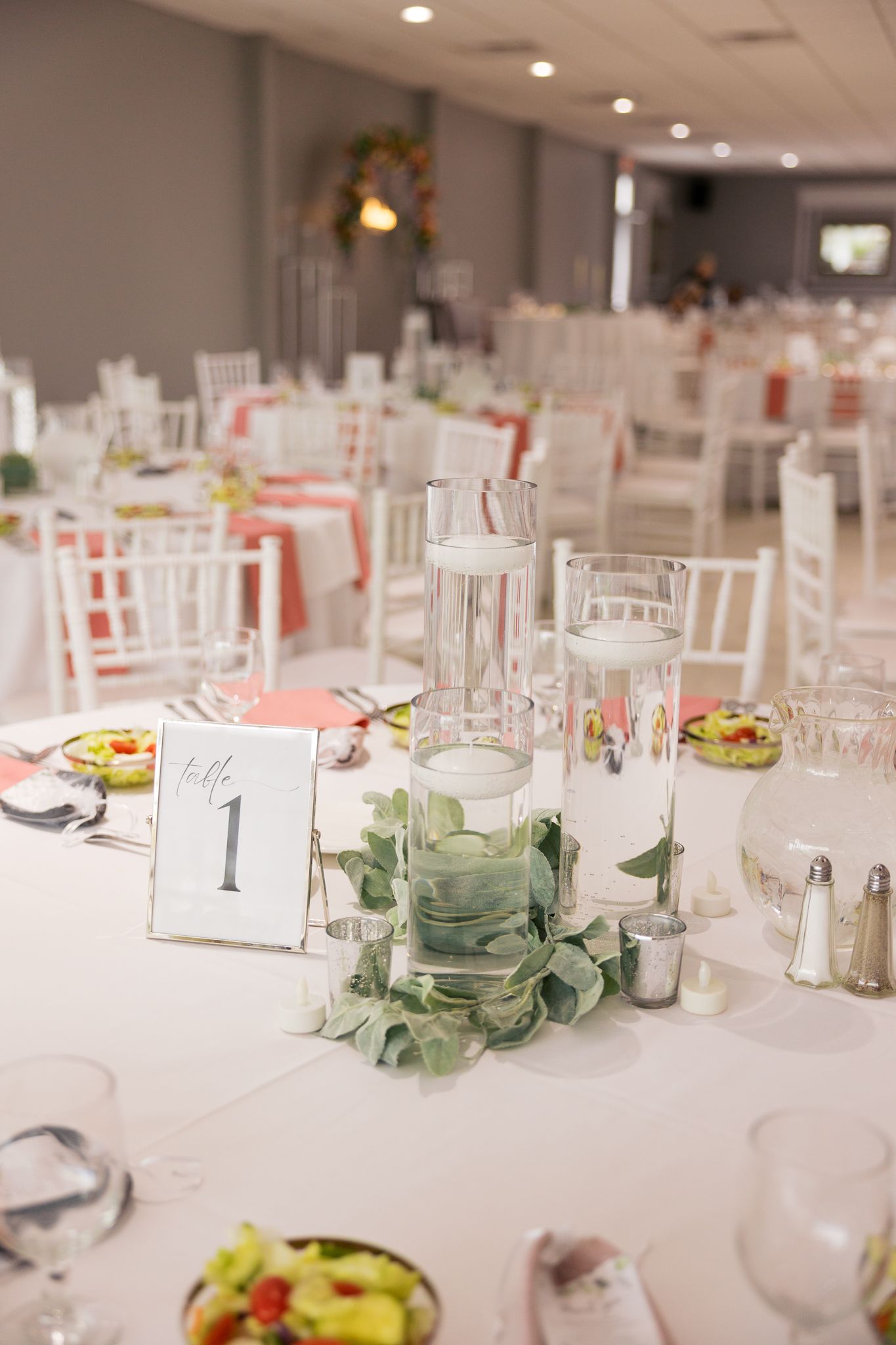 tablescape reception view of The Atrium all season wedding venue in Butler PA
