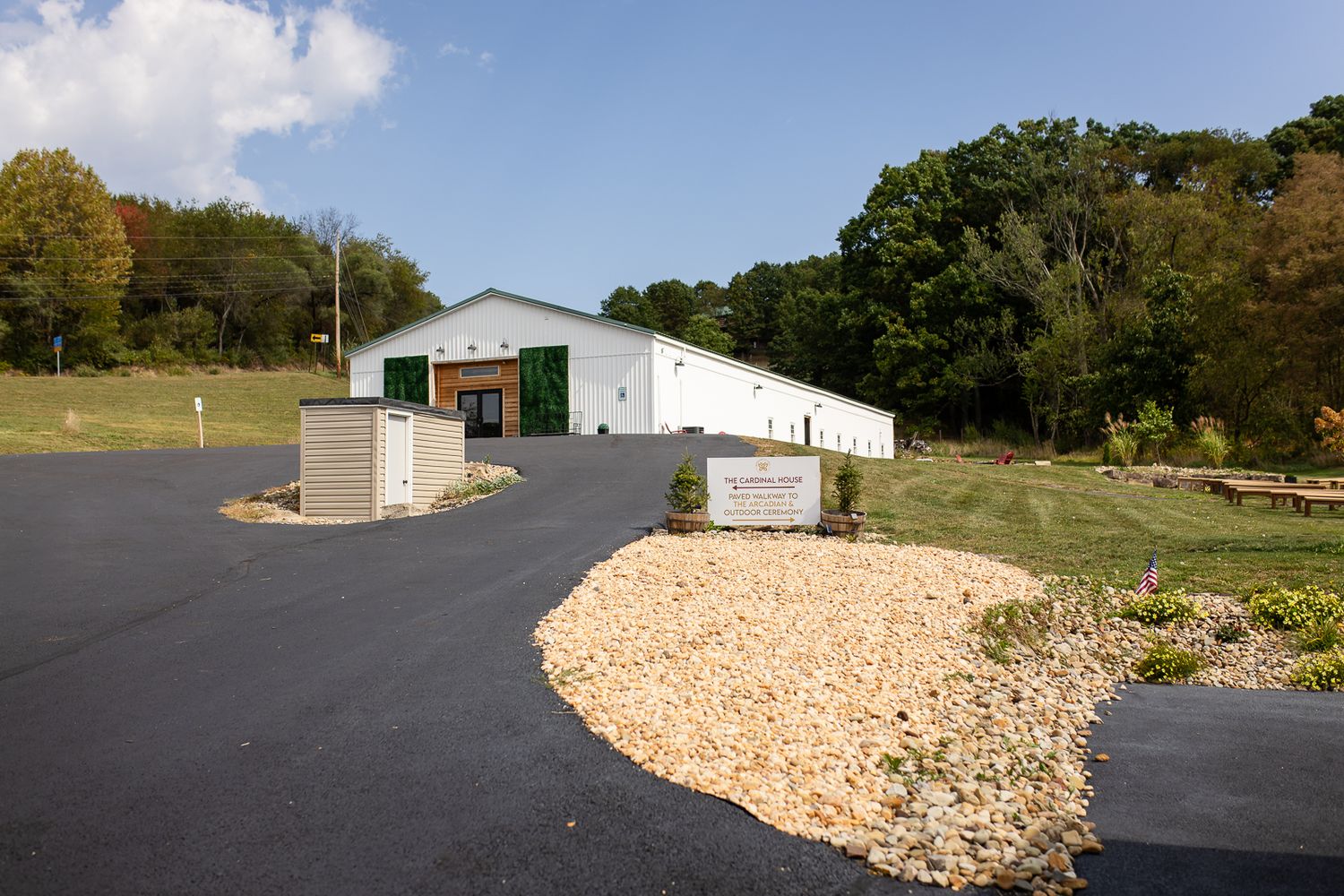 Wide view of reception hall in Sarver, PA