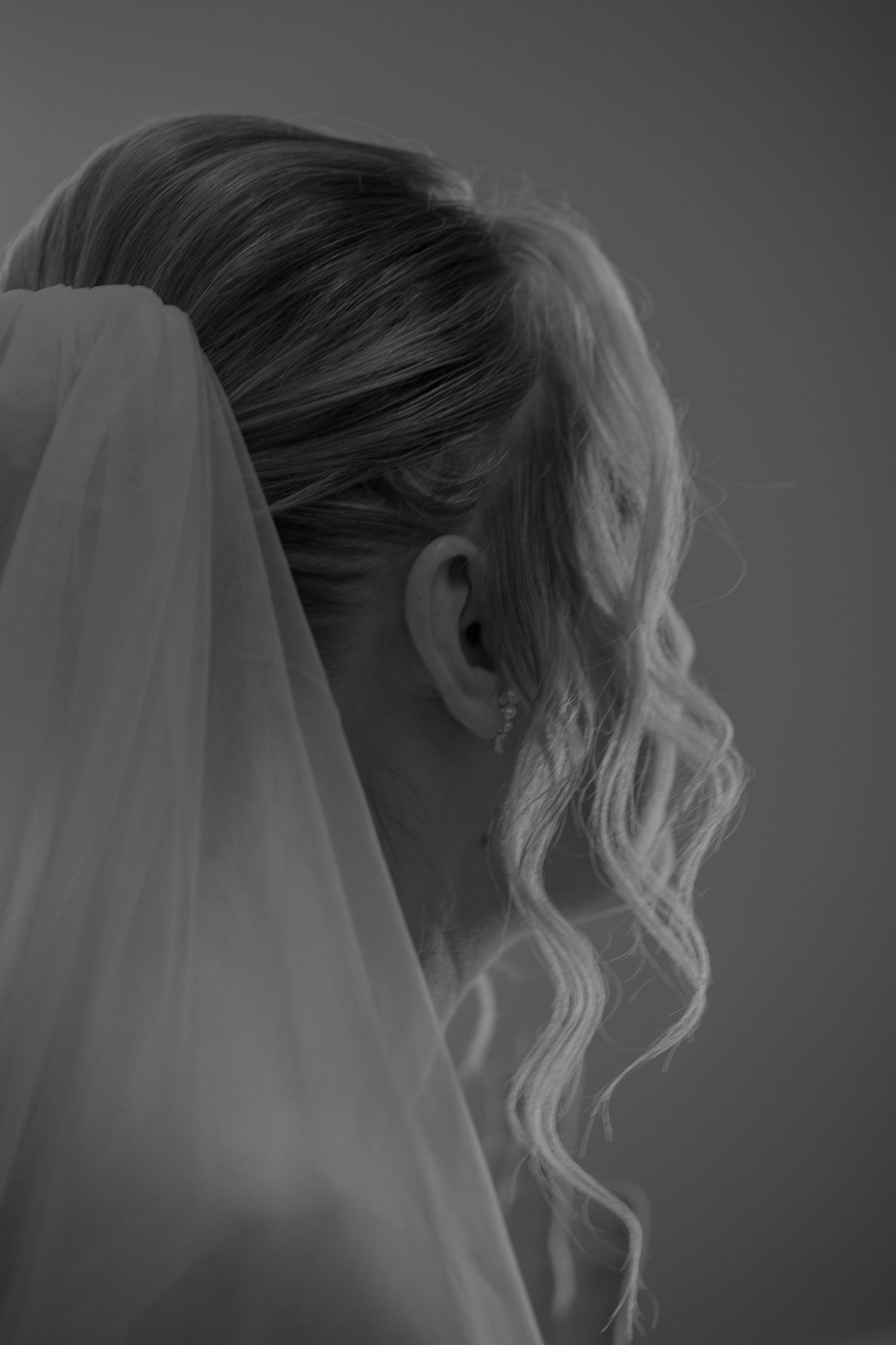Bridal Detail shot in black and white at venue in Easton, PA.