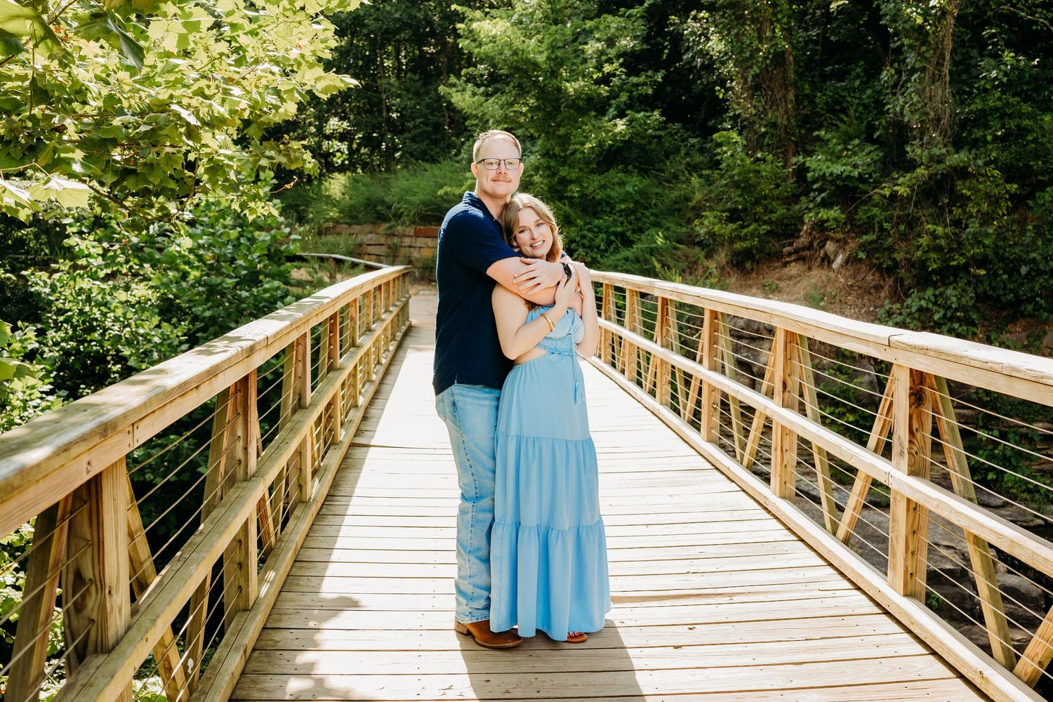 beautiful engagement photography session in Bella Vista Arkansas at Pinion Creek Waterfall by best Photographer in Northwest Arkansas
