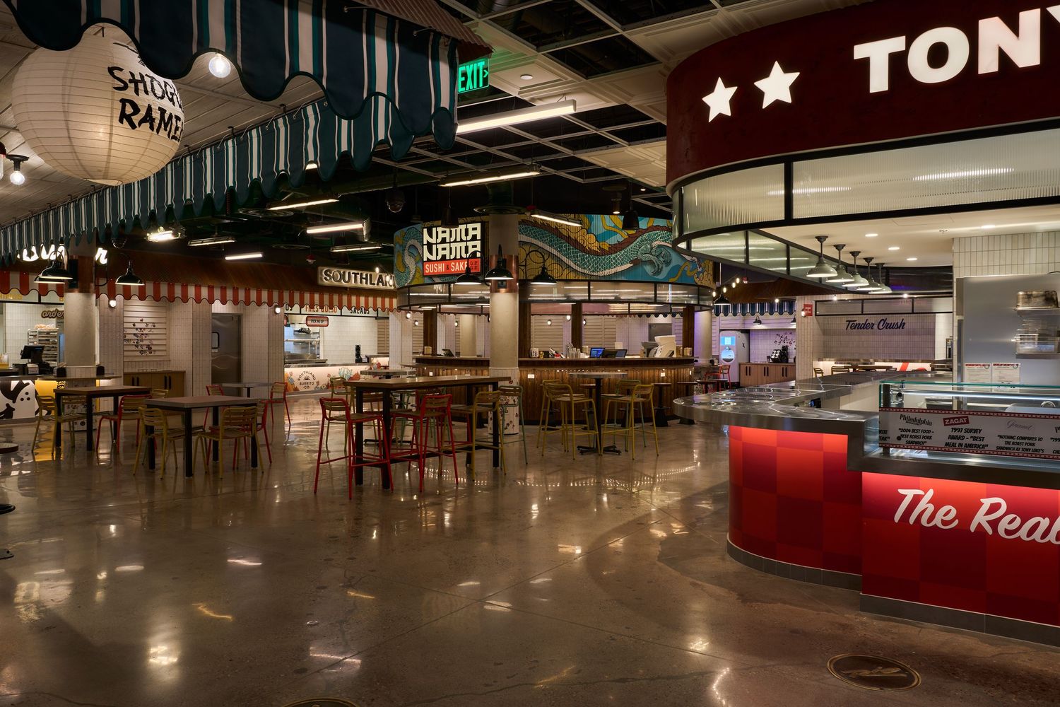 The food court at Rio Casino Las Vegas. Design by Fettle Design