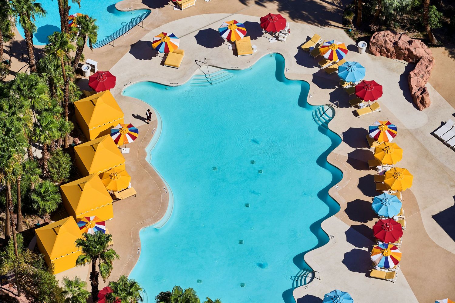 Overview of the pool deck at Rio Casino Las Vegas. Design by Fettle Design