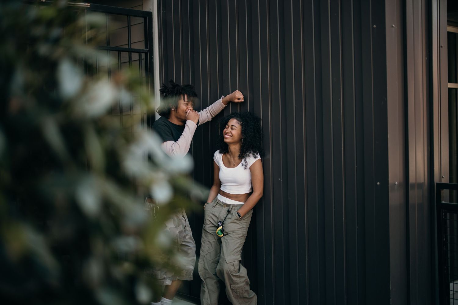 fun, couples photography near Atlantic Station in Atlanta, Georgia. Candid, documentary-style couples photographer in Atlanta