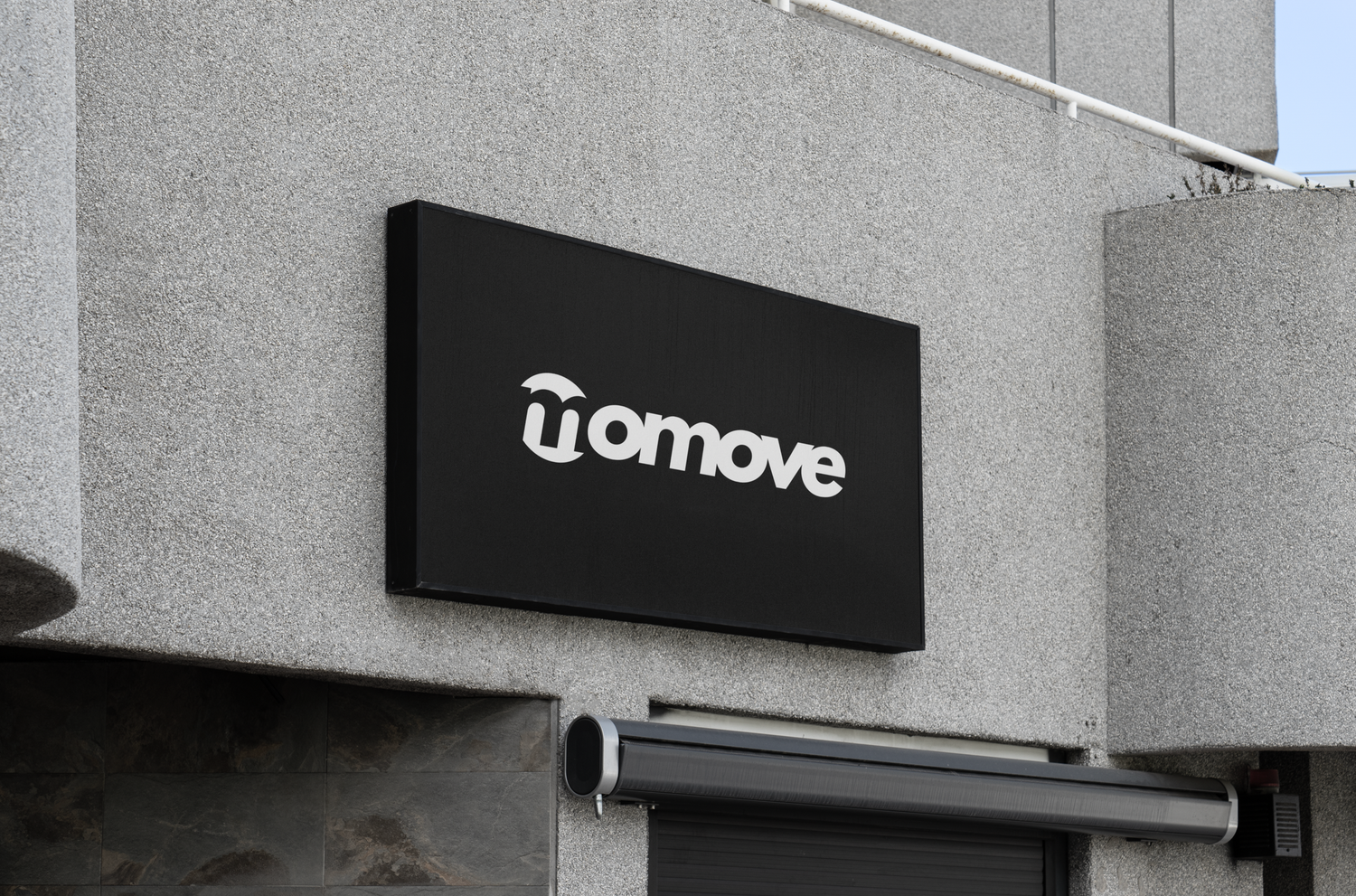 Modern storefront exterior with minimalist signage and clean architectural design.