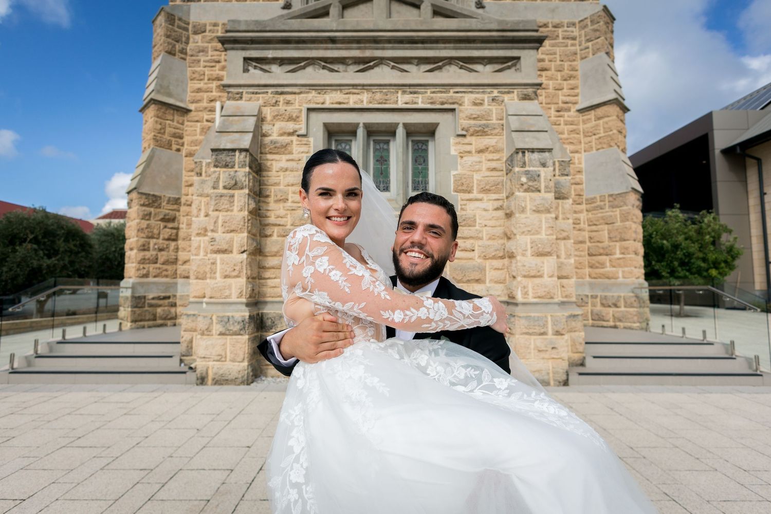 couple portrait session at St Mary Star of the Sea