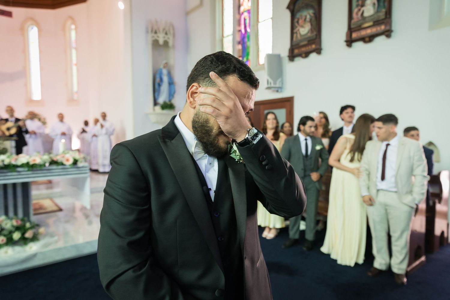 christian wedding at St Mary Star of the Sea