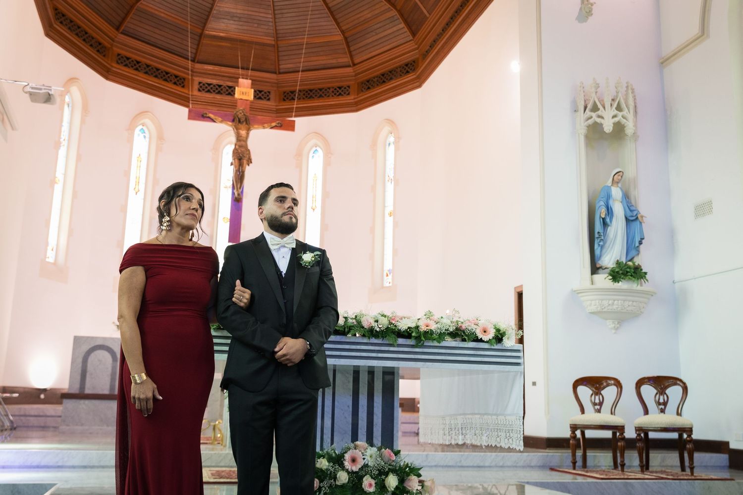 christian wedding at St Mary Star of the Sea