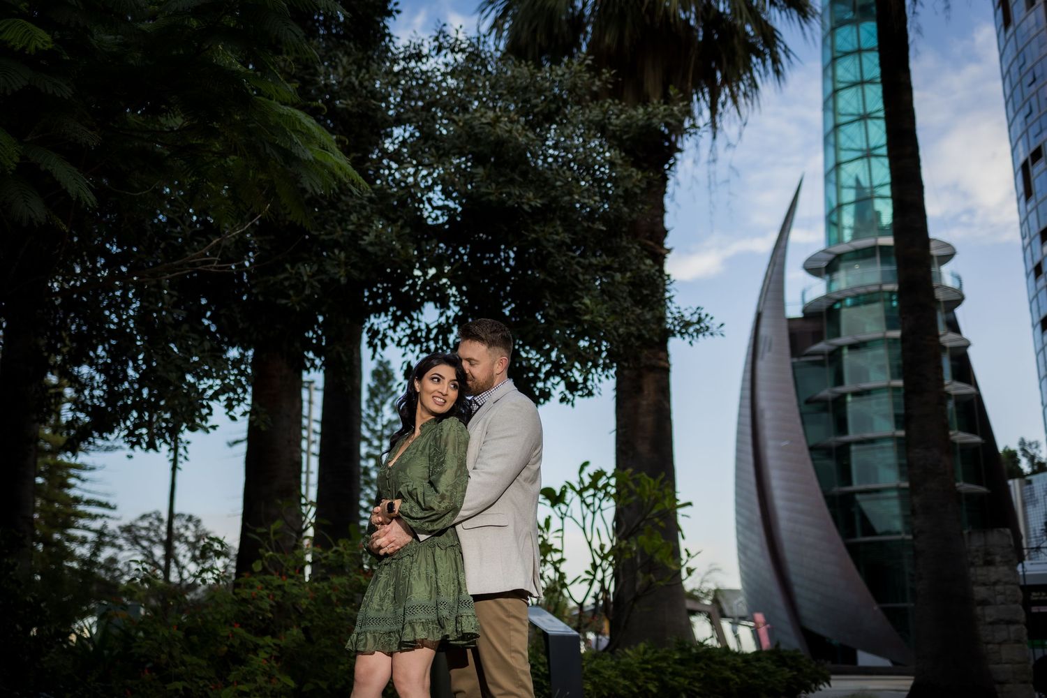 engagement photo at bell tower, couple photo at bell tower, engagement session at bell tower, perth city