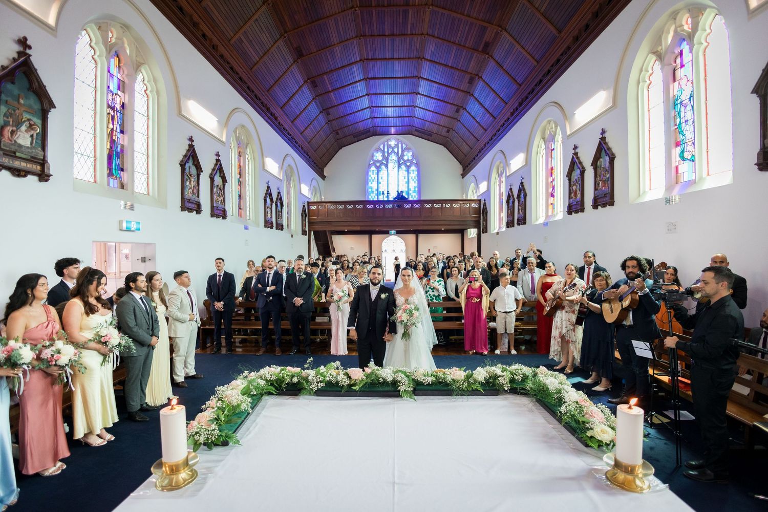 christian wedding at St Mary Star of the Sea