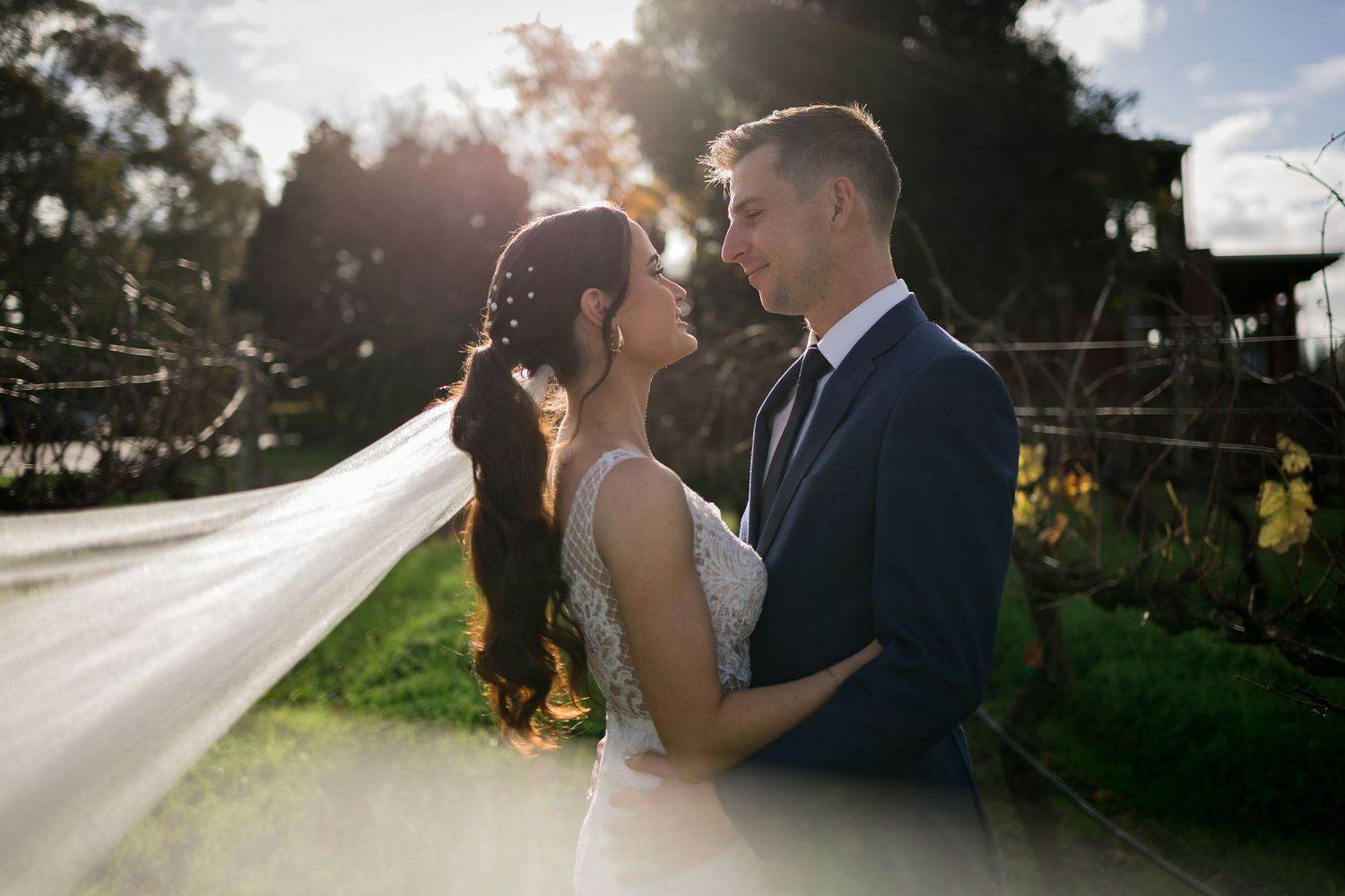 couple at sittella winery wedding, vineyard wedding, perth wedding photographer