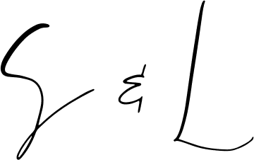Minimalist black line drawing of decorative floral elements.