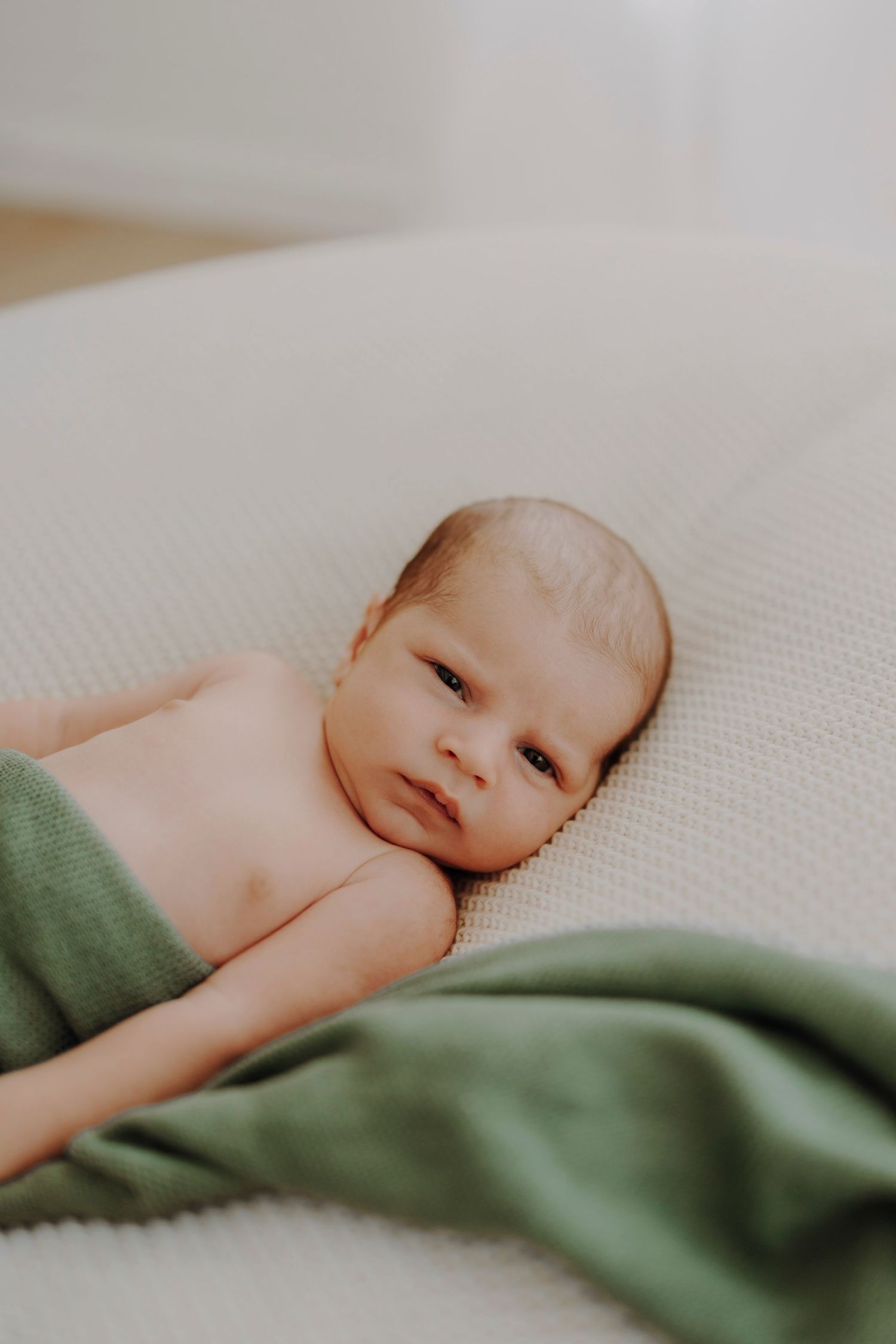 Natural Newborn photoshoot in studio in Sturminster Newton Dorset