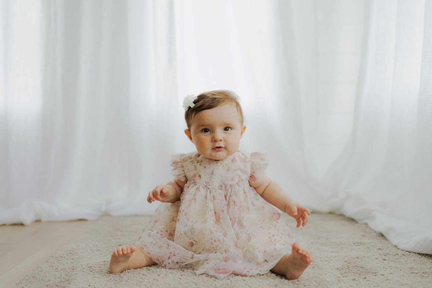 Little Sitter Session of child in studio Sturminster Newton