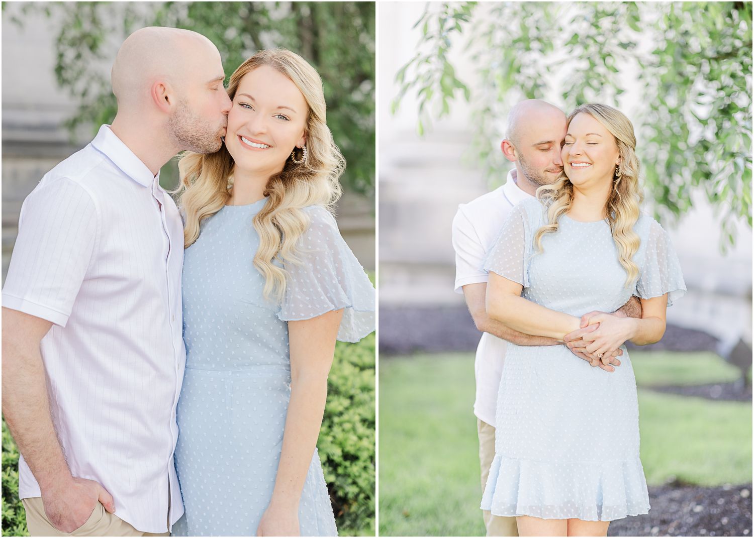Katie Strzelec Photography Forest Park St Louis Missouri Golden Hour Engagement Portrait Session Art Hill Emerson Grand Basin