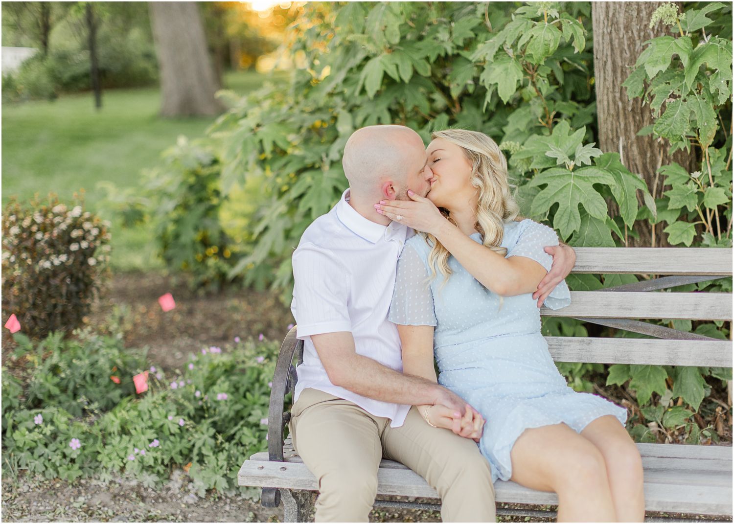 Katie Strzelec Photography Forest Park St Louis Missouri Golden Hour Engagement Portrait Session Art Hill Emerson Grand Basin