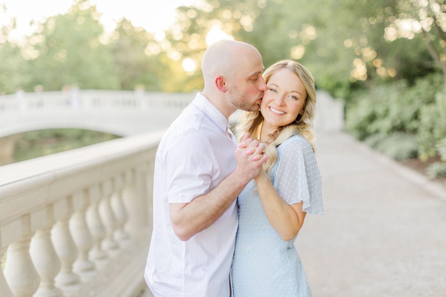 Katie Strzelec Photography Forest Park St Louis Missouri Golden Hour Engagement Portrait Session Art Hill Emerson Grand Basin