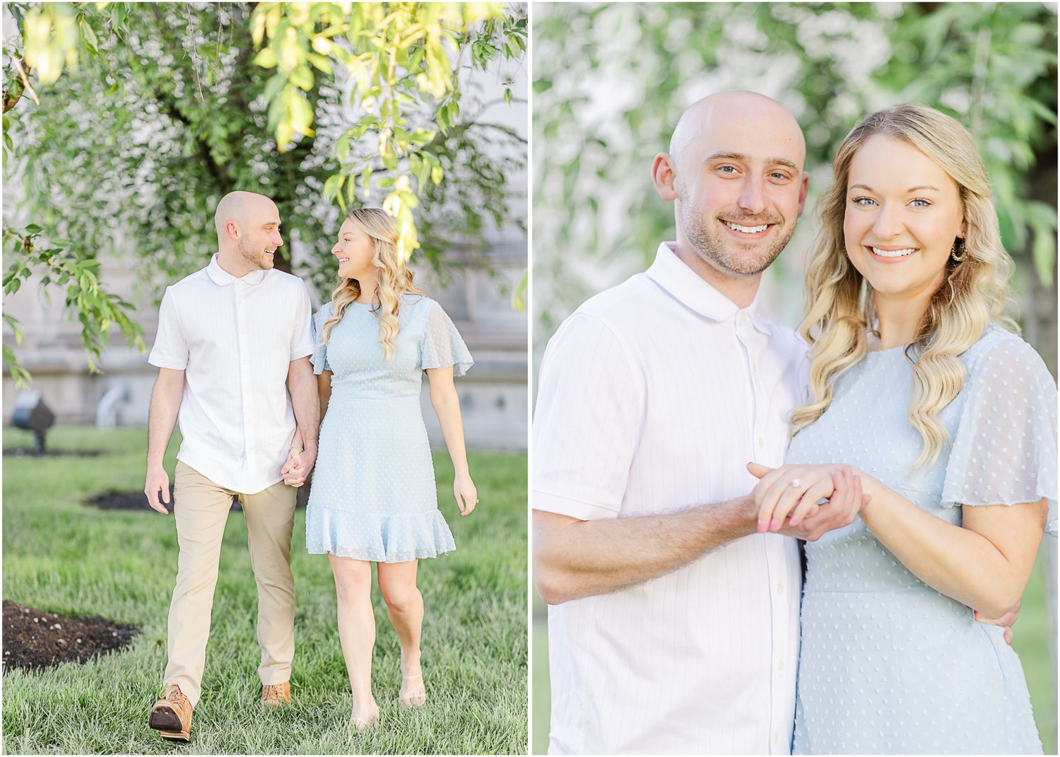 Katie Strzelec Photography Forest Park St Louis Missouri Golden Hour Engagement Portrait Session Art Hill Emerson Grand Basin