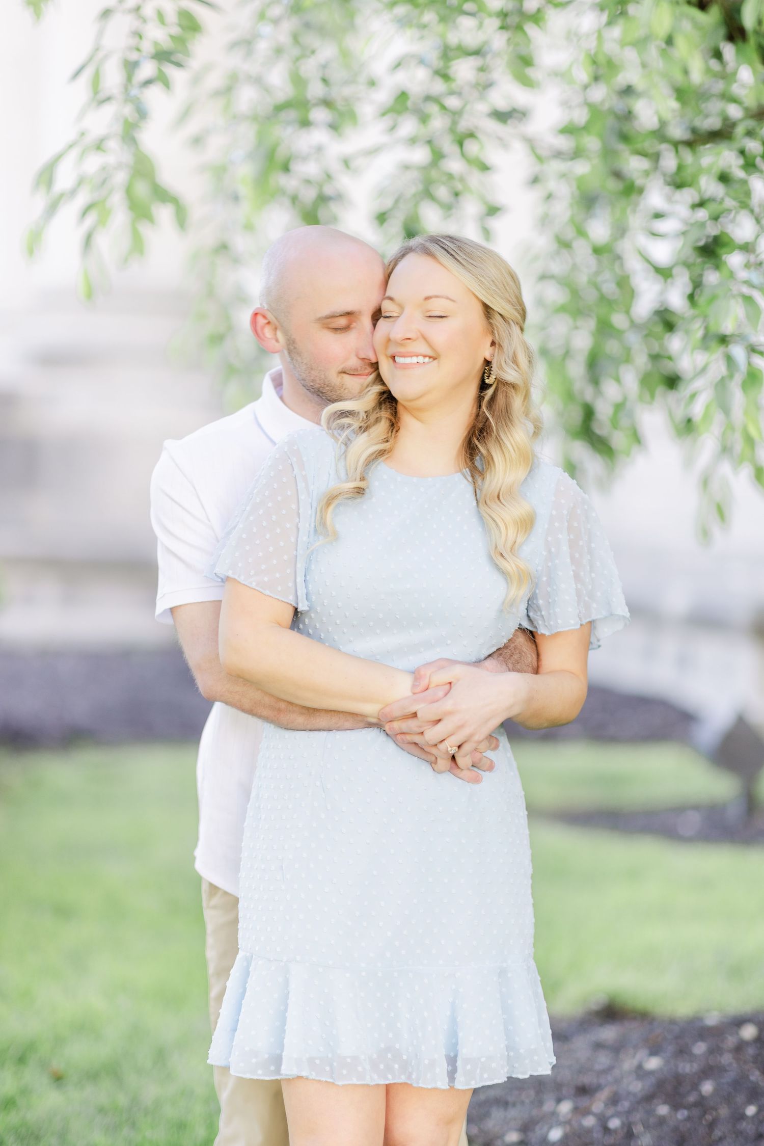 Katie Strzelec Photography Forest Park St Louis Missouri Golden Hour Engagement Portrait Session Art Hill Emerson Grand Basin