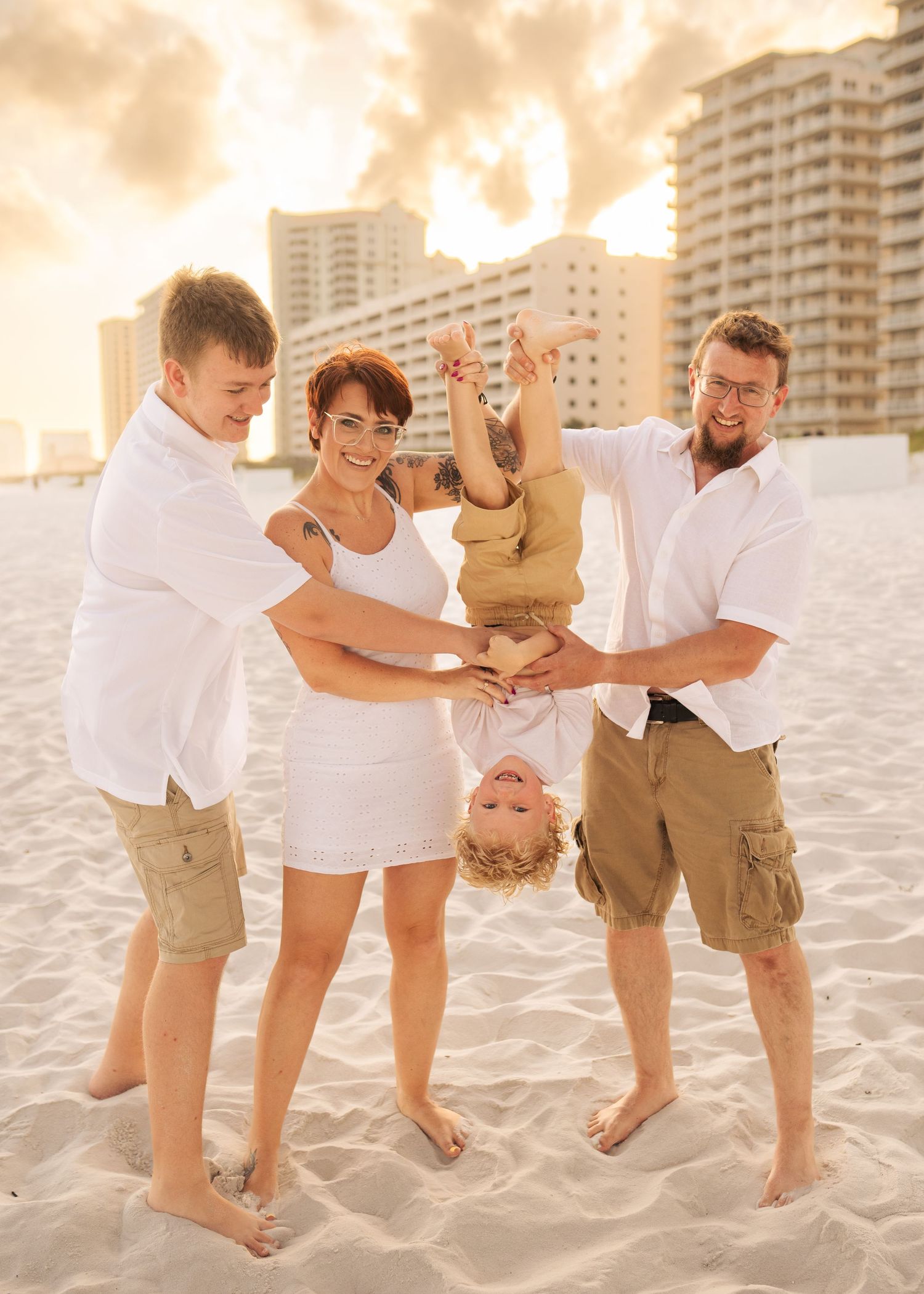 Family photos at Navarre Beach