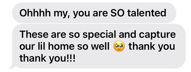 Text message expressing gratitude with heartfelt emojis.
