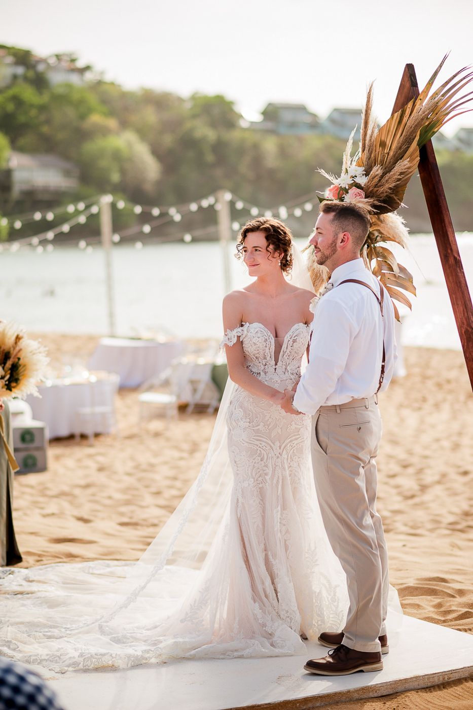 Celeste and Reece documenting the couple’s wedding at Sandals Resorts in Saint Lucia