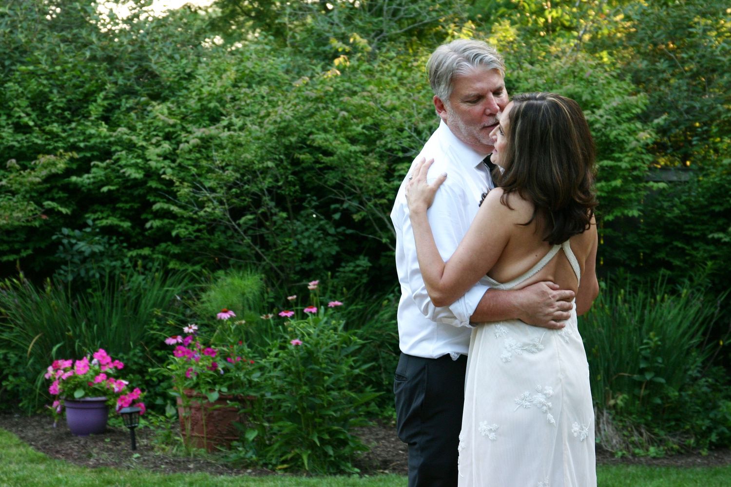 Jackie and Rob share a dance at their wedding.