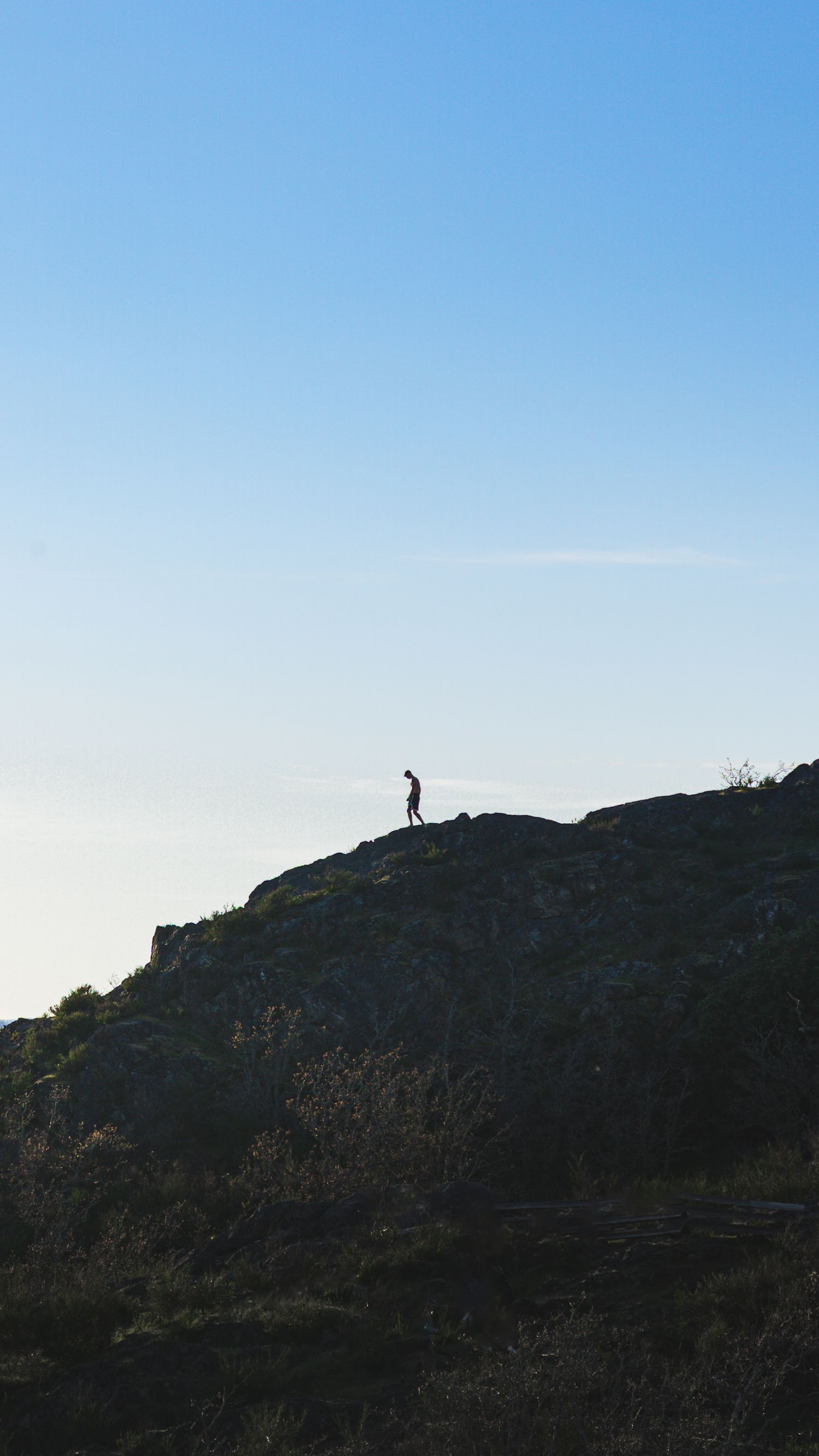 On a sunday morning hike, guy hiking on the douglas mountain in Victoria, Canada - clicked to be wallpaper worthy