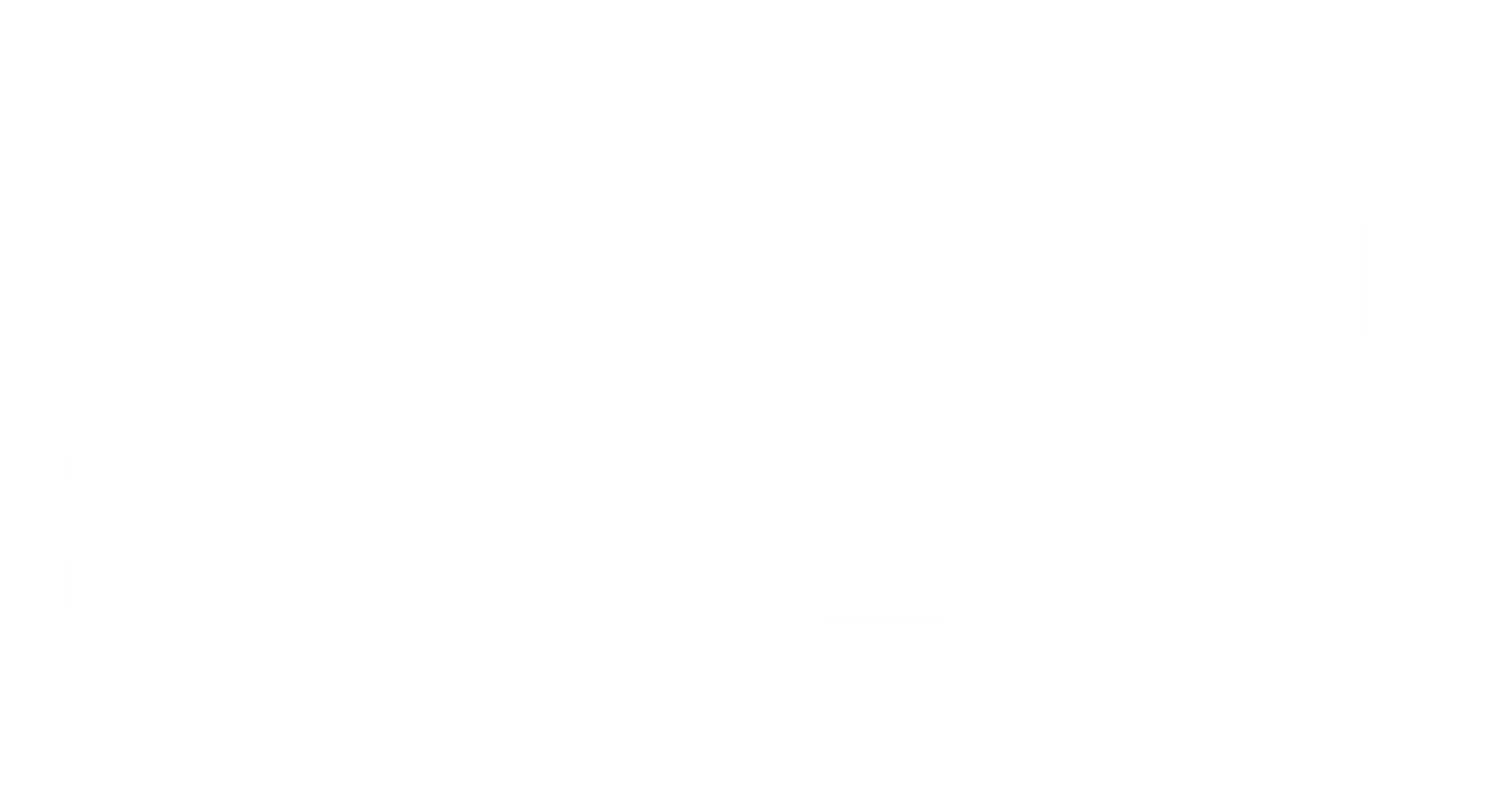 White Patreon support text logo isolated on black background.