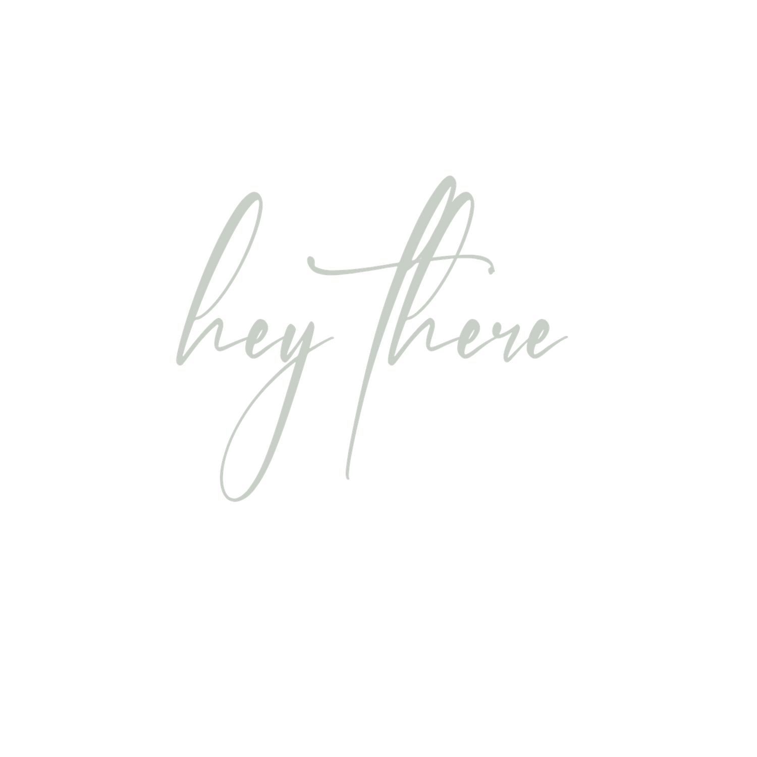 Stylish cursive text 'hey there' in white against black background.