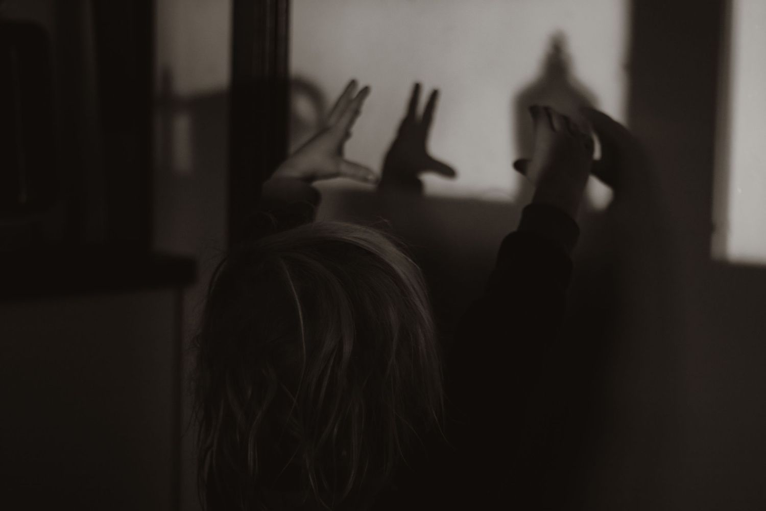 black and white hand shadows