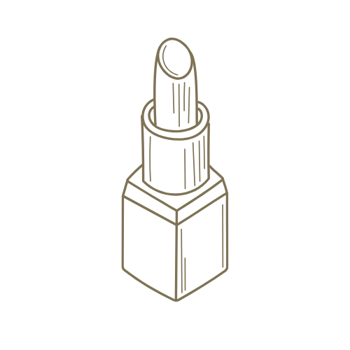 Line drawing of a dropper bottle or essential oil container shown in simple isometric style.