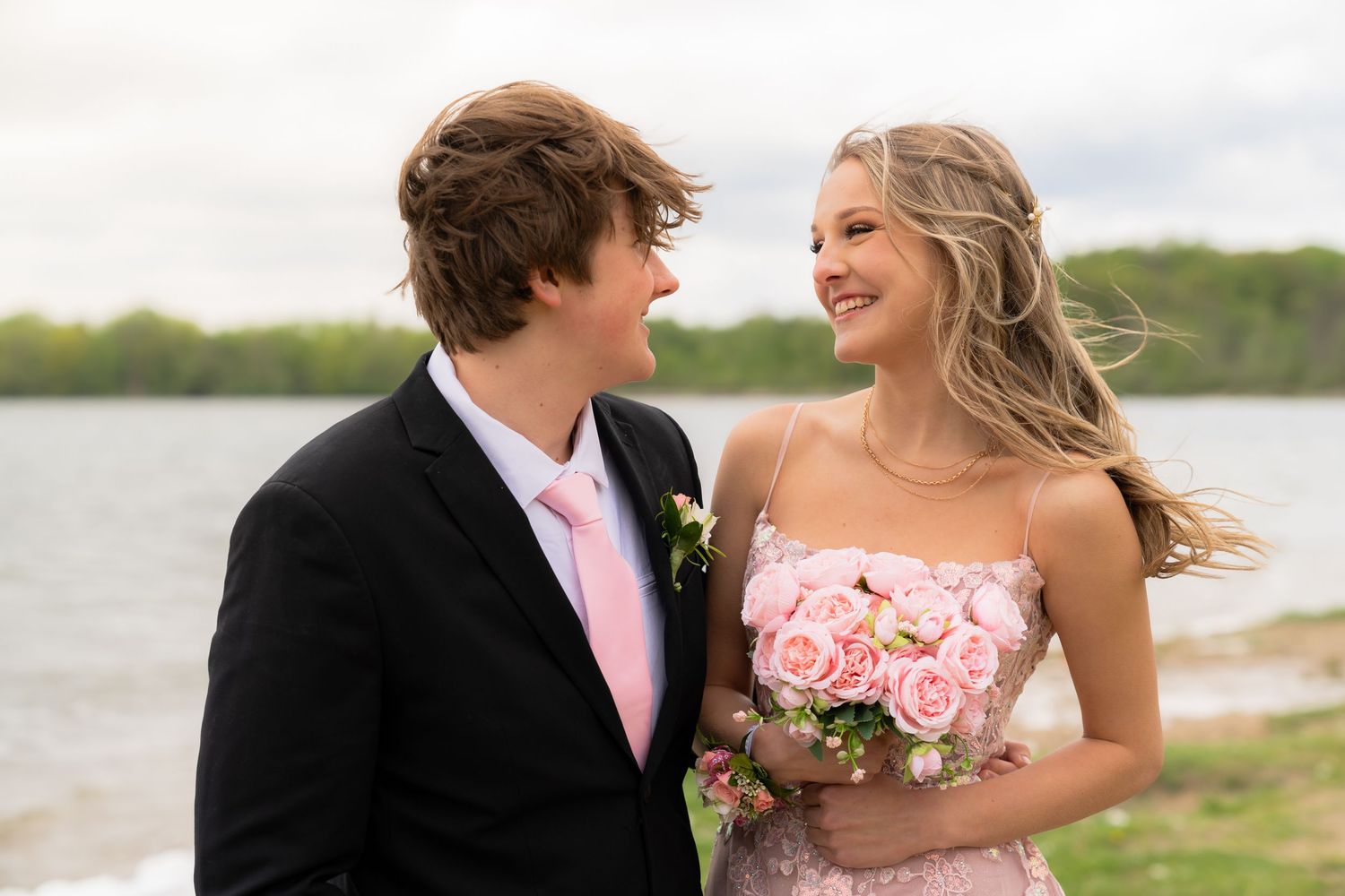 Pike Lake Wisconsin prom session couples photography Hartford Wisconsin