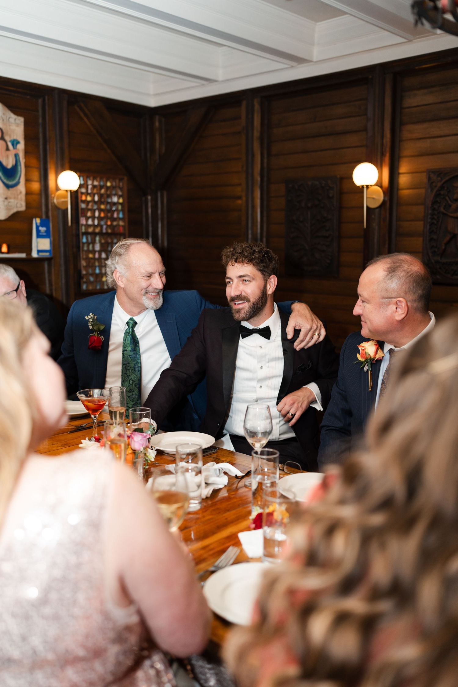 Elopement wedding dinner in Blue Hill, Maine at Barncastle Hotel and Restaurant