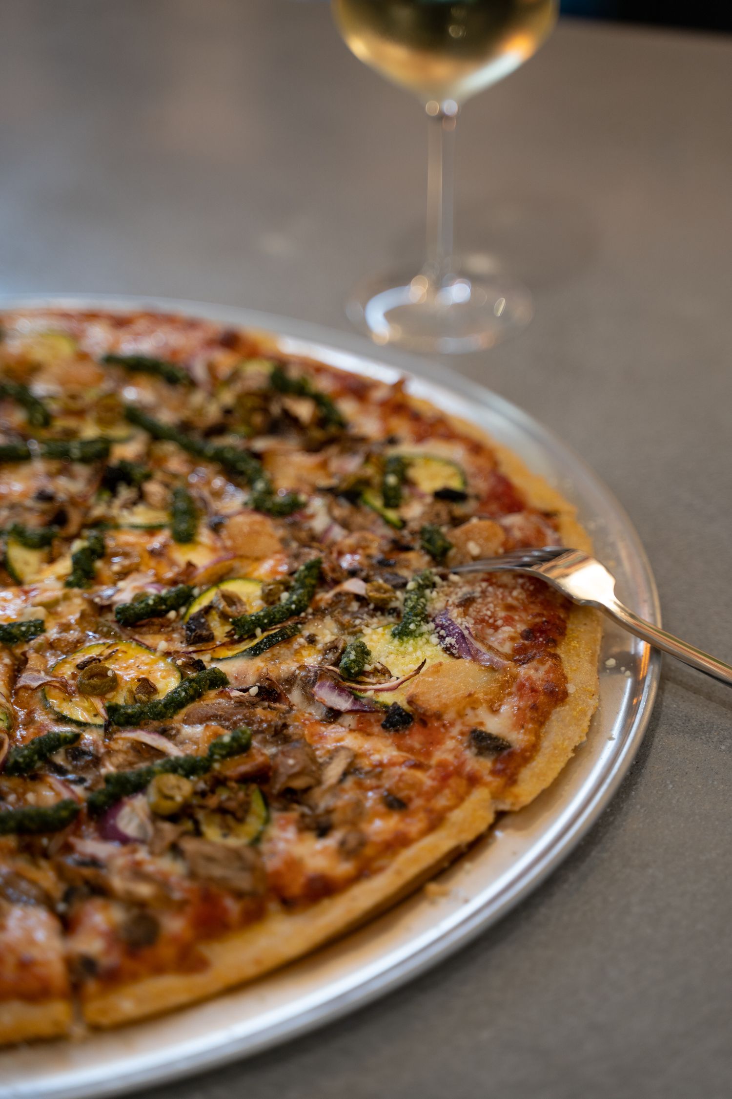 Freshly baked pizza with melted cheese and crispy crust