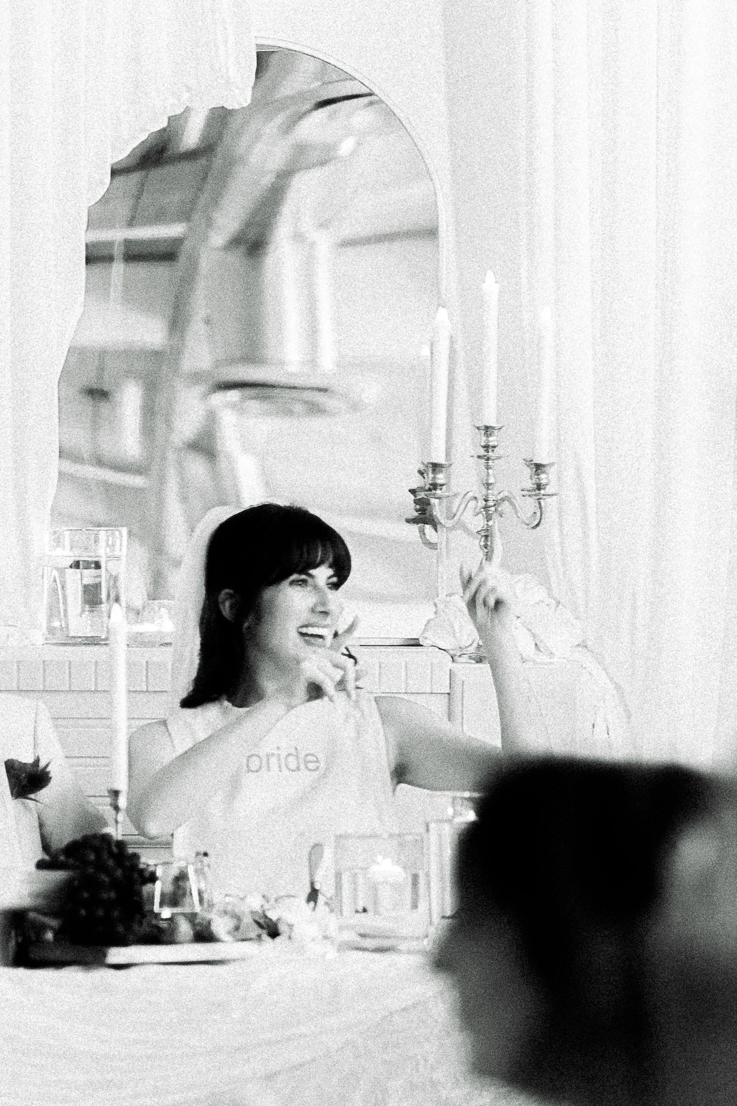 Matt and Monica’s funny, offbeat wedding at Toronto Micro Weddings with Skelly the skeleton and charcuterie boards art at the tables