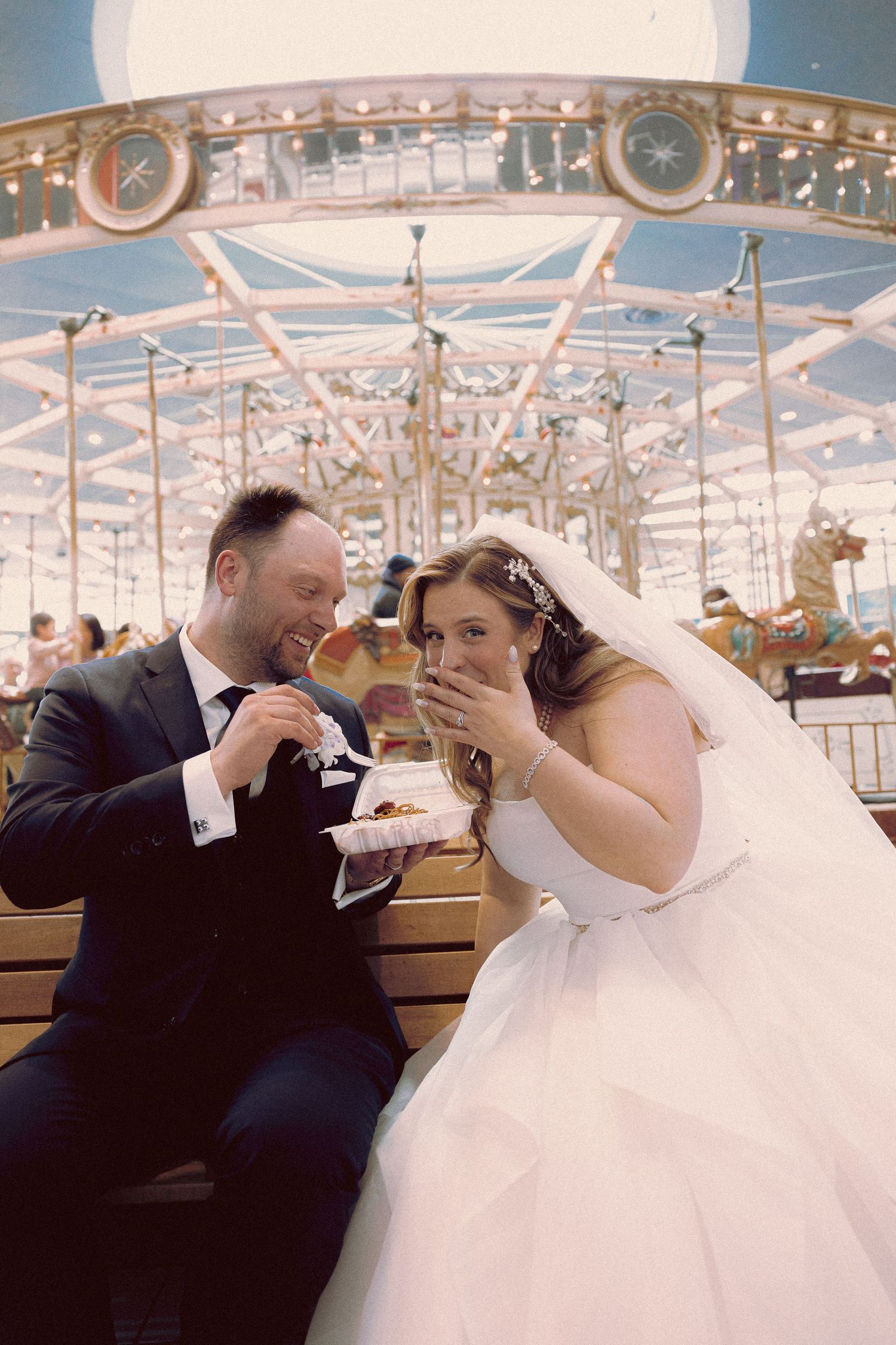 Ukranian orthodox wedding with a pit-stop at Fantasy Fair in Woodbine Mall. Intimate, theatrical with cotton-candy and vintage Photo Booth.