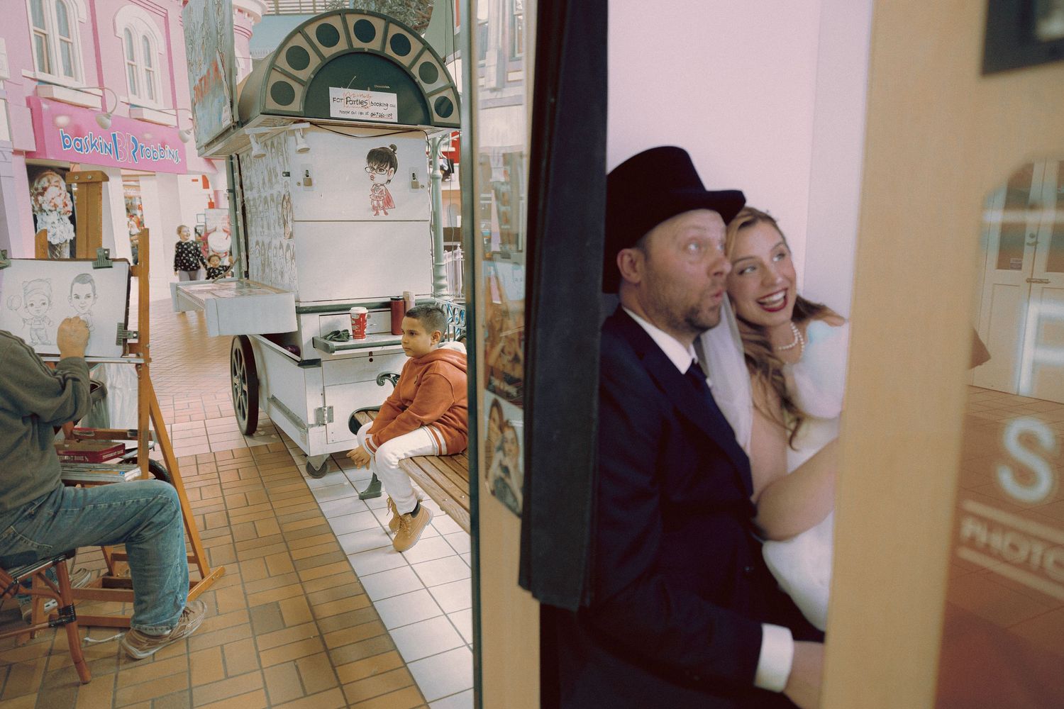 Ukranian orthodox wedding with a pit-stop at Fantasy Fair in Woodbine Mall. Intimate, theatrical with cotton-candy and vintage Photo Booth.