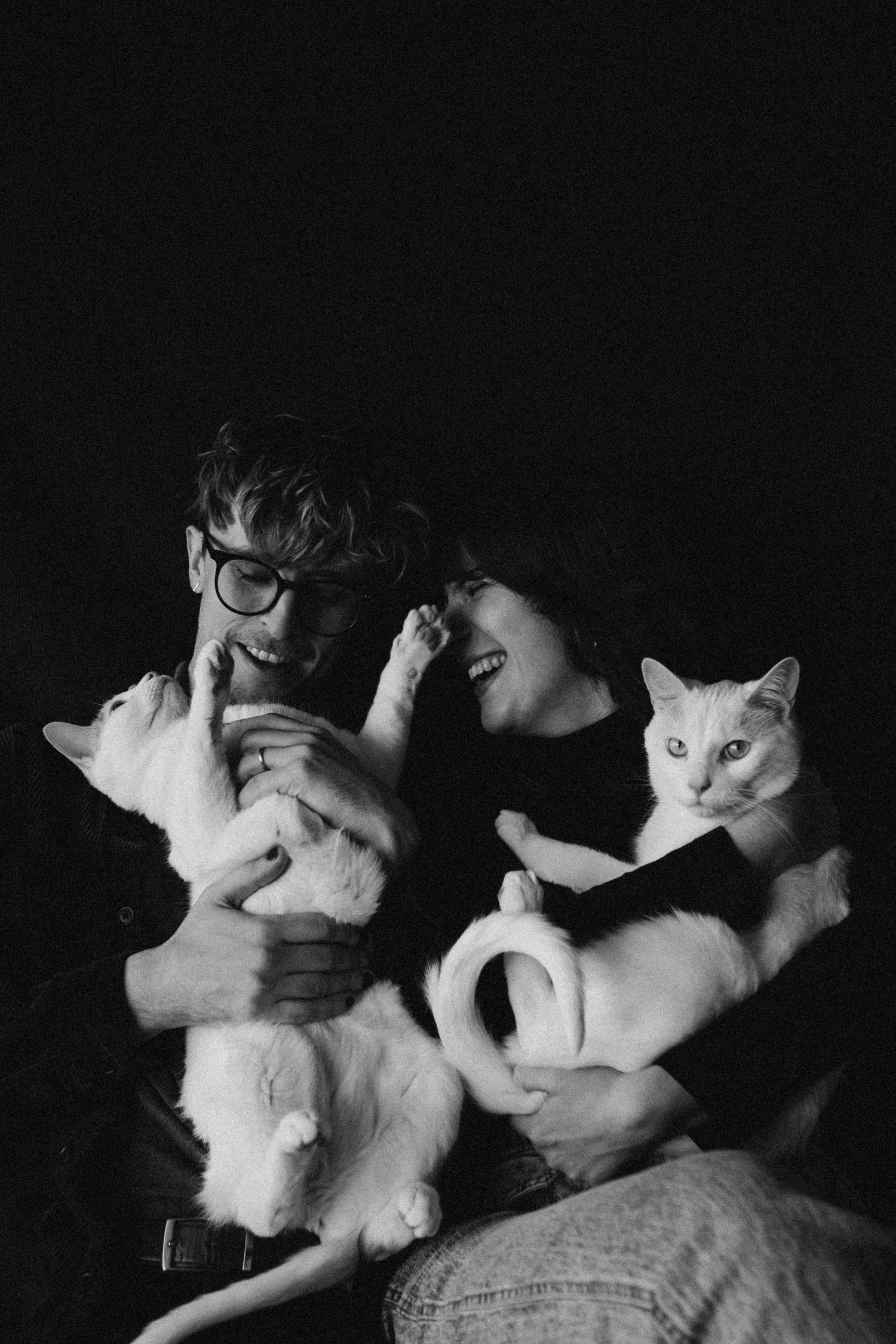 Surrealism Meets Love: A Two-Part Engagement with Twin Cats & a visit to ER