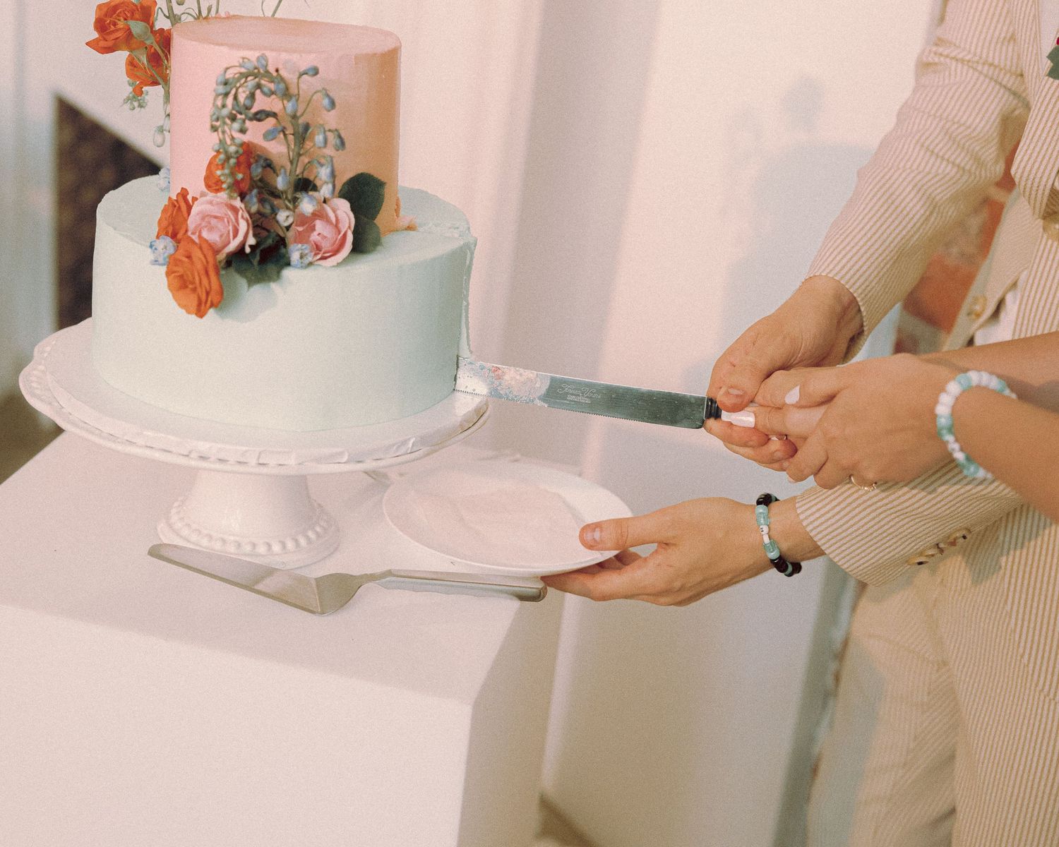 Matt and Monica’s funny, offbeat wedding at Toronto Micro Weddings with Skelly the skeleton and charcuterie boards art at the tables