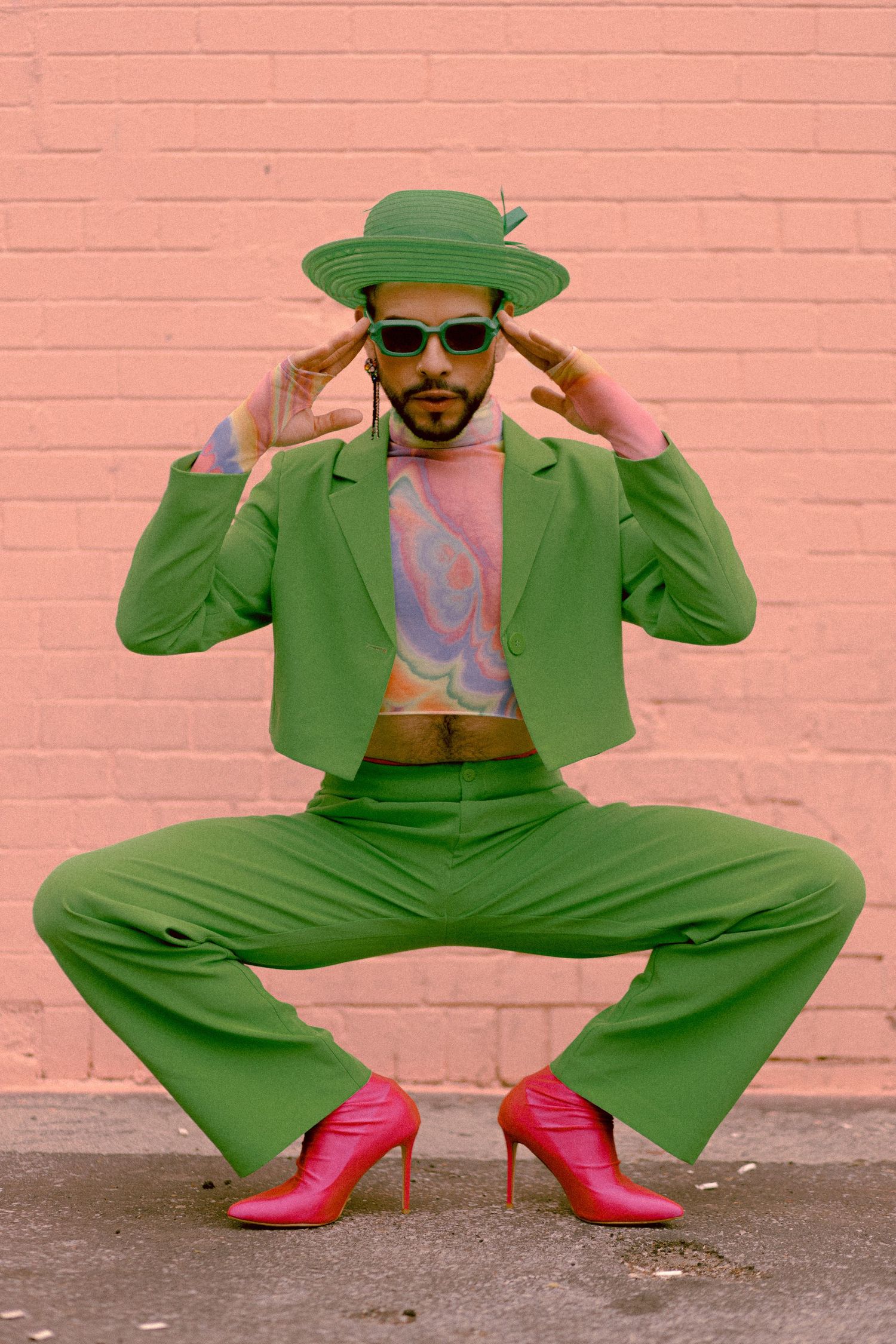 Colour oriented portrait of Francisco Palacios, Venezuelan-Canadian stylist and content creator.